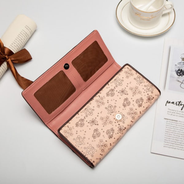 RFID-blockerande plånbokspåse för kvinnor Dubbla knutar Design Chic Faux