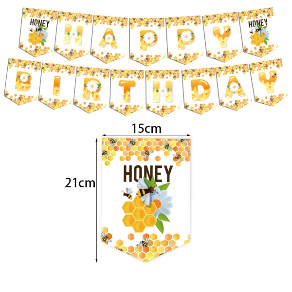 31stk Bee Theme Bee Hive Banner Kage Indsæt Ballon Sæt Fødselsdag