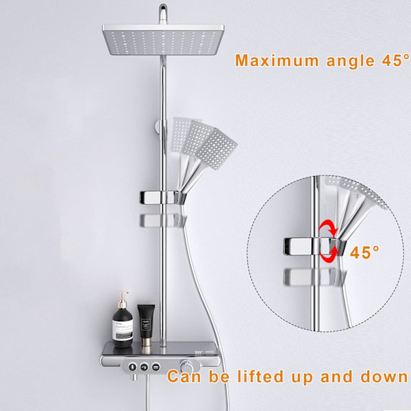 Udskiftelig håndbruserholder, 18-25mm bruserhovedholder, Meta