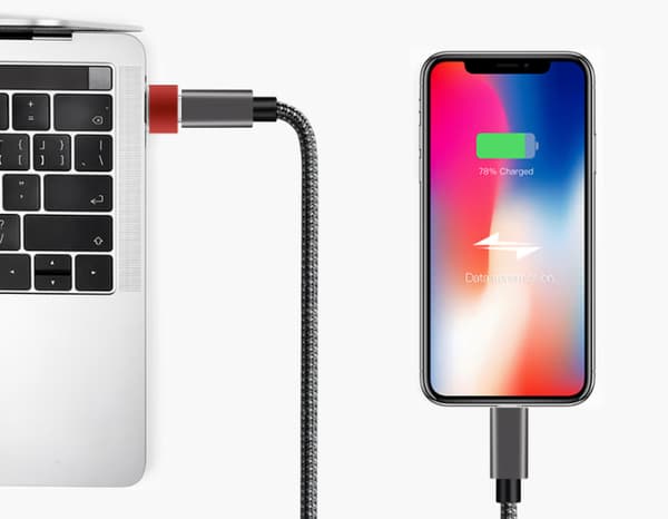 5-pak svart USB C hunn til USB hann adapter, hurtiglading og