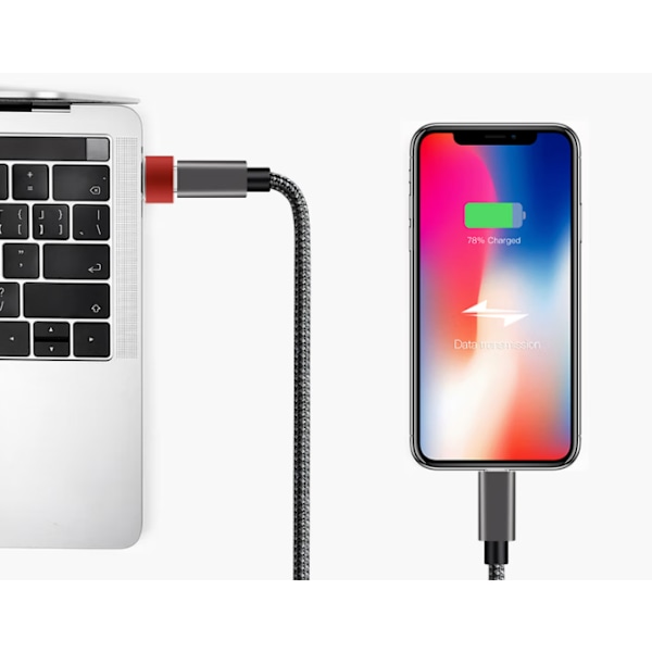 5-pakkaus musta USB C naaras - USB uros -sovitin, nopea lataus ja