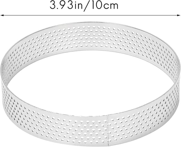 10 stk runde ringer med hull i rustfritt stål, fruktform med hull
