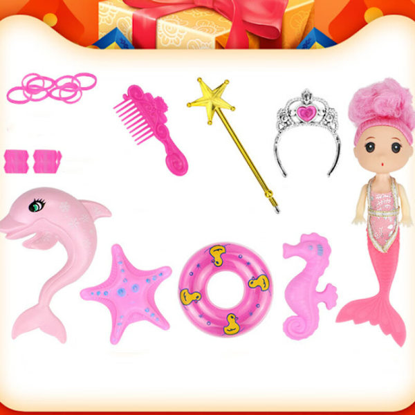 Sininen Lejiafen Tongle Mermaids Prinsessa Nukke Lapset Tytöt D