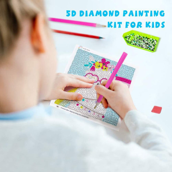 En set av främmande 5d diamond painting barns tecknade crystal ro