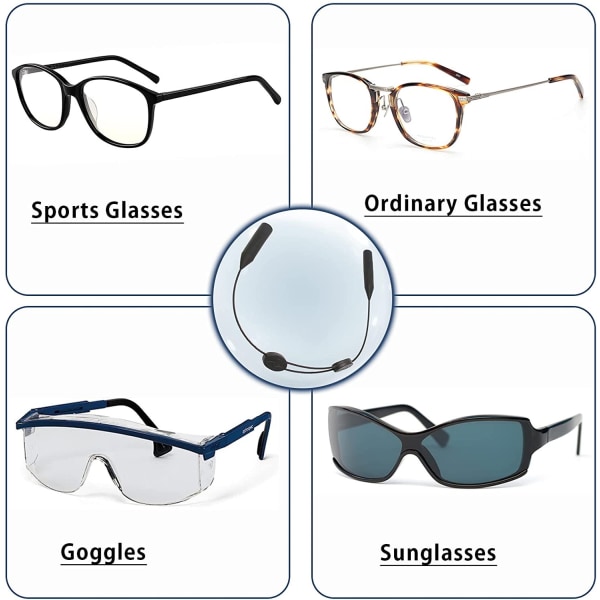 40 cm neoprenbrillesnorer, sikkerhet for universell stroppholder og F