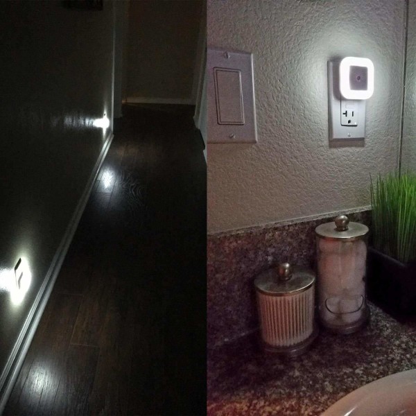 LED-nattlyslampe med smart sensor skumring til daggry sensor,