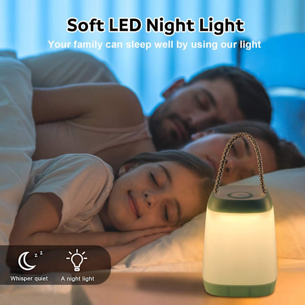 LED-campinglampa 1-pack Bärbar LED-tältlykta 3 lägen för B