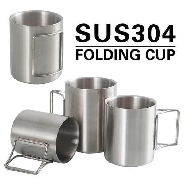 (200 / 300 / 400ml) 3 dobbeltvæggede rustfri stålkrus - med