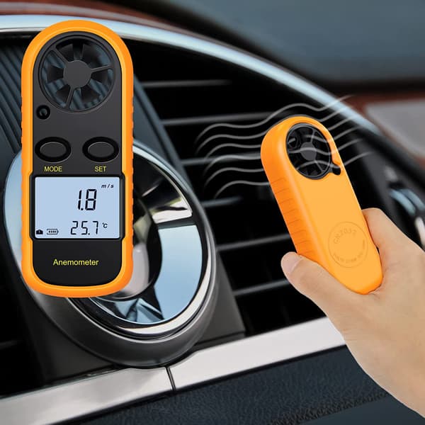 LCD Digital Anemometer Vindhastighetsmåler Luftstrømshastighetsmåler