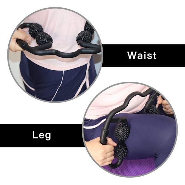 （sort）Cellulite Massager, Massage Roller til Ben, Læg og Lår