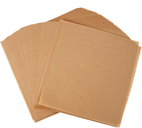 200 st 6 x 6 tums hamburgerpapper, oblekt bakplåtspapper, non-stick vaxpapper