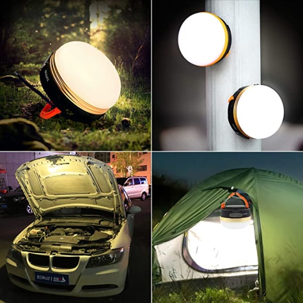 Campingljuslykta LED Vattentät USB Uppladdningsbar Lampa 3 Mod