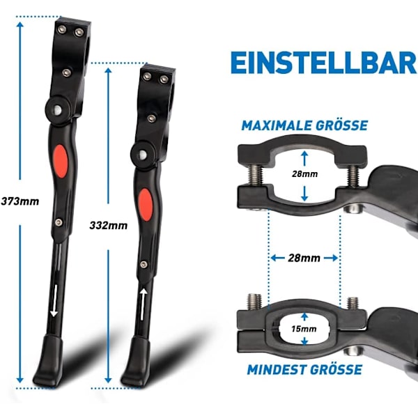 Justerbart sykkelstativ - Universalt sykkelstativ for 24,26,27,5,28,29 tommer sykkeldekk