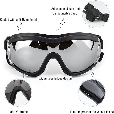 Hunde Goggles Netive Pet Solbriller Vanntett Vindtett Øyebeskyttelse