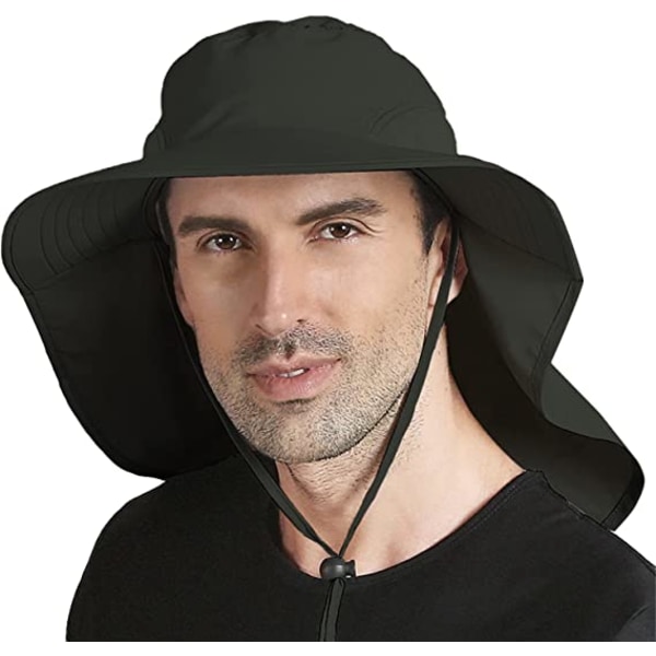 Unisex utendørs hatter Solbeskyttelse Wide Rim Fishing Hat Nec