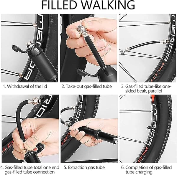 Mini cykelpumpe [140 PSI] Velegnet til Presta og Schrader ventiler,
