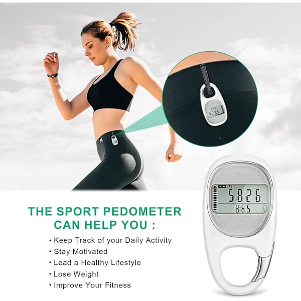 Digital skridttæller (tilfældig farve), bærbar fitness tracker