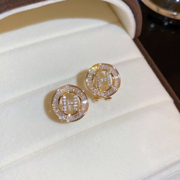 Äkta guld elektropläterade silvernålspärlor Cubic Zirconi