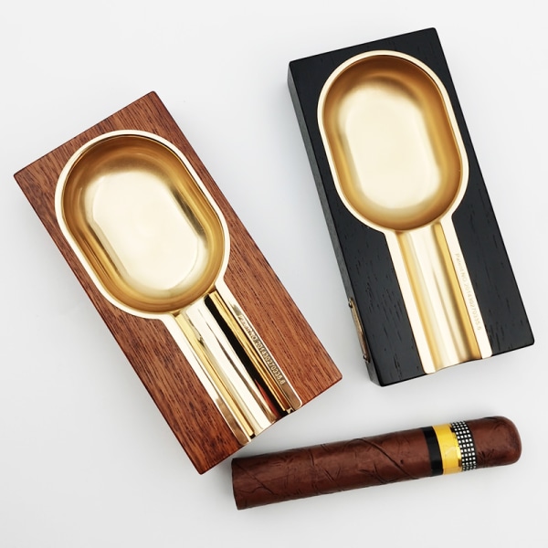 Enkelt kobberforet cigar askebæger til terrasse/udendørs/indendørs askebæger (farve: brun)