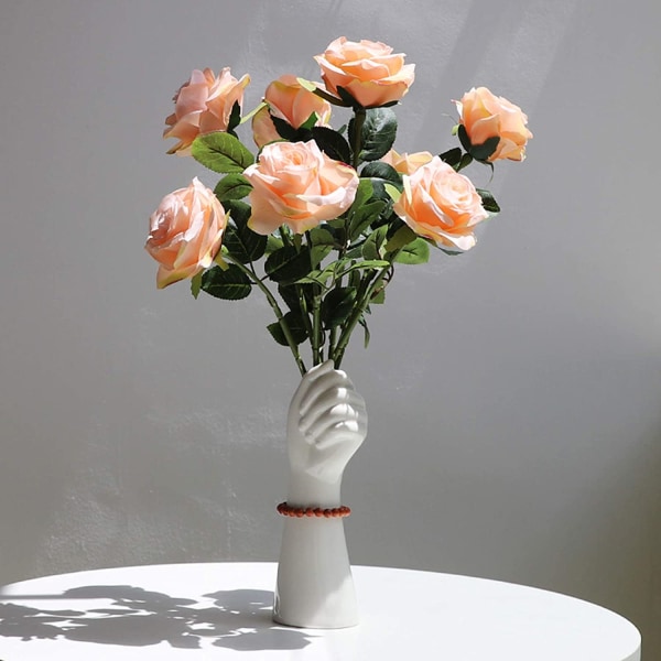 9 tommer moderne kunst keramik blomstervase Håndholdende planter Fl