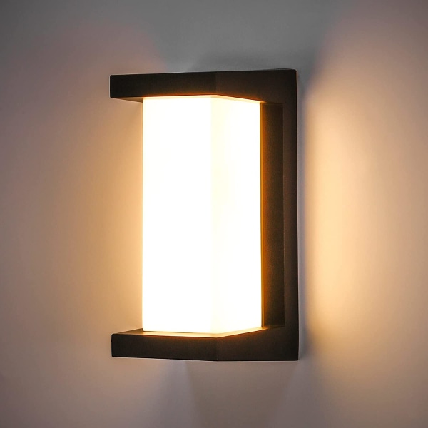 12W Outdoor Wall Light 3000K Modern Aluminum Wall Light IP65 Wat