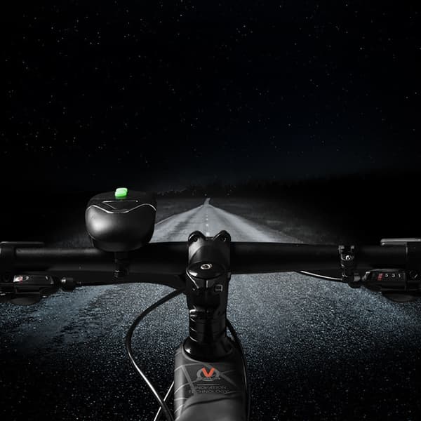 MTB-hodelykt med elektronisk horn (oransje)