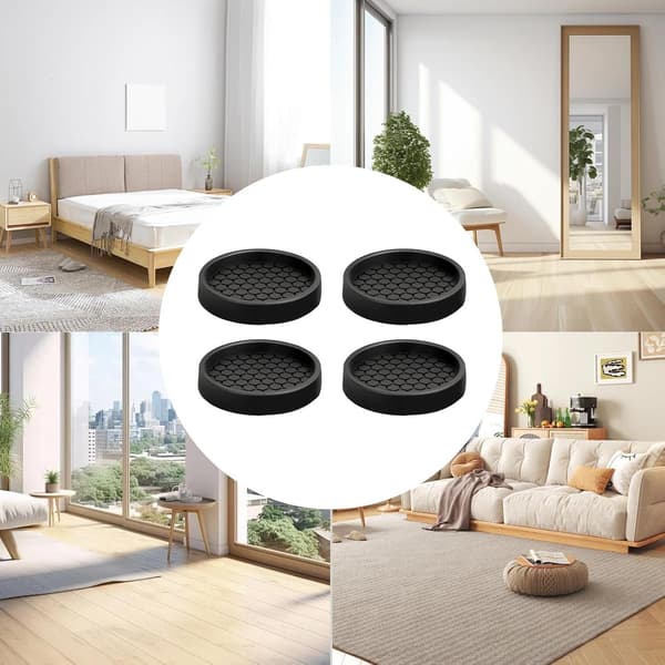 4 stk. sklisikre silikongripere, møbelglidere for tregulv