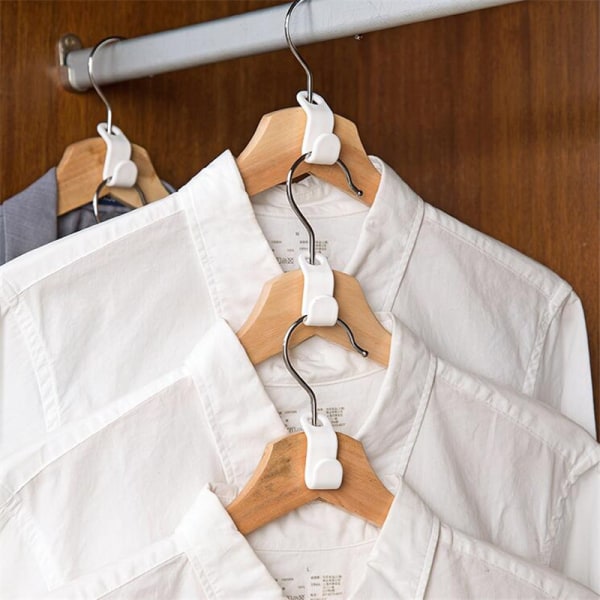 Set med 10 vita galgar - Anslutningskrok - Organizer