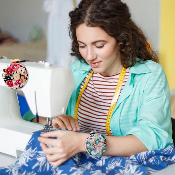 Nåldynor handledsnåldynor sy nåldyna blomma mönster för sömnad broderi 3 stycken