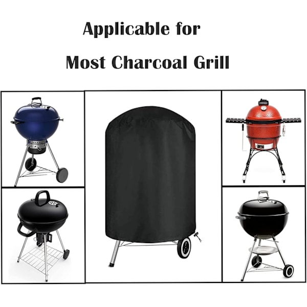Yleiskäyttöinen grillipeite, grillin suojapeite, 70x70 cm, pyöreä grillipeite, ulkogrillin peite, pyöreä grilli