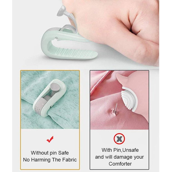 6-pack påslakan clips, 6-pack påslakan clips, stiftfria och