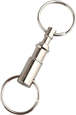 2PCS Dubbla Snabbkoppling Nyckelringar Dubbla Delade Ringar Bälte Bulk Ha