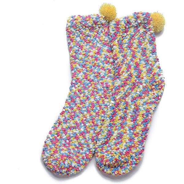 2 Presentförpackningar Alla hjärtans dag tårtsockar-gul, söt supermjuk förpackning, bekväm och varm DIY för kvinnor