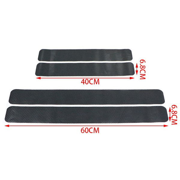 3D - Sininen - Hiilikuitutarra Auton Ovikynnys Anti - Scratch St