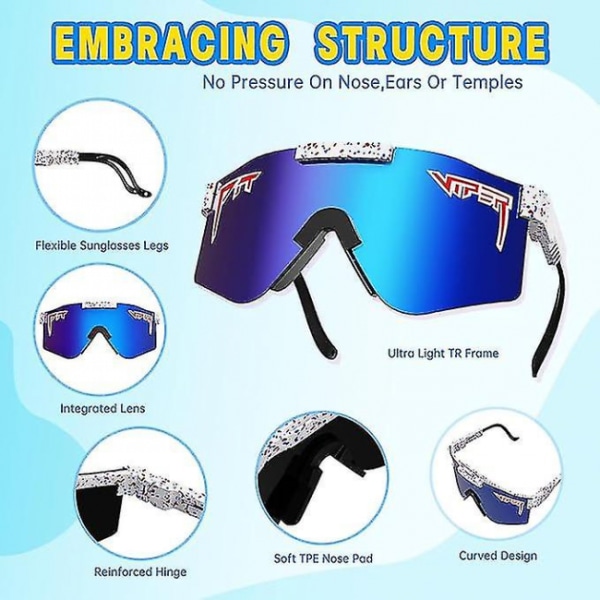 Polariserade solglasögon för barn UV400 skydd Justerbar vindtät G