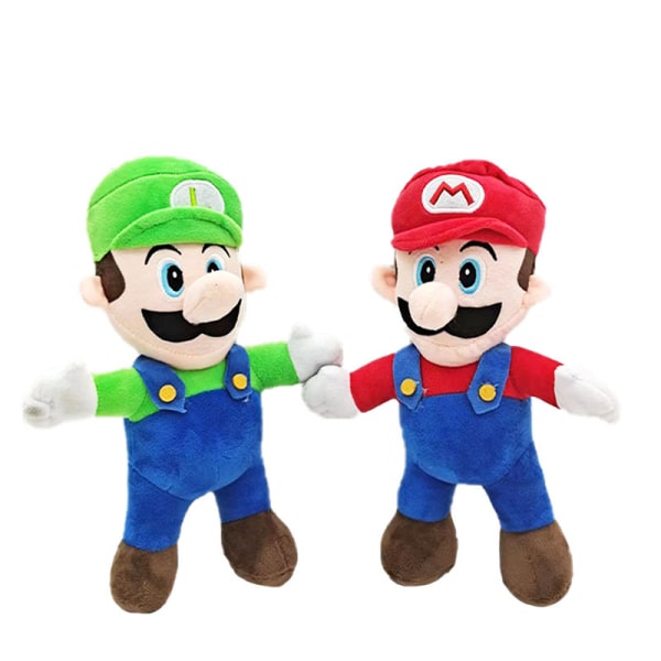 Super Mario Odyssey Plys figur 40 cm (2 stykker, rød, grøn)