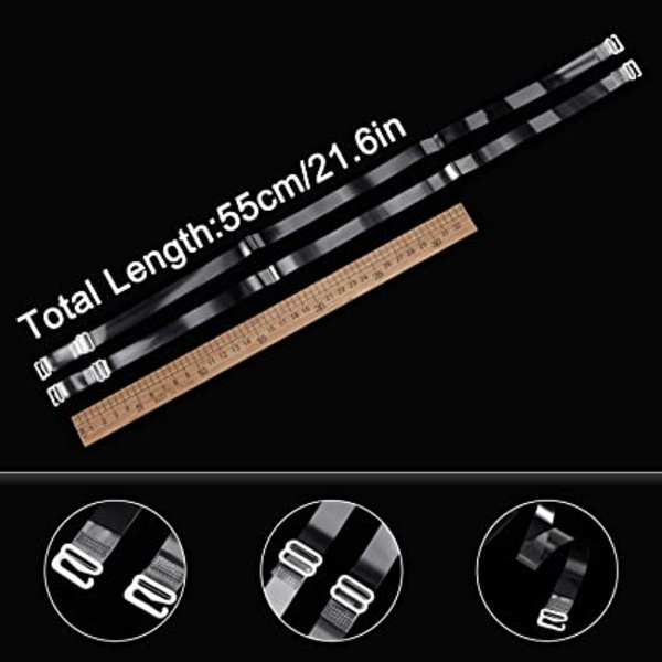 BH-stropper (15 mm) - Transparente, usynlige udskiftnings-BH-stropper