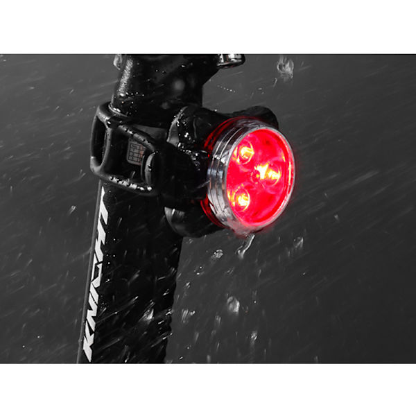 USB-ladattava LED-pyörävalo 4 vakio/vilkku-tilassa (punainen l