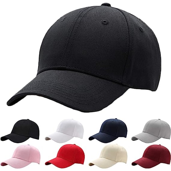 Sorte baseballcaps for menn og kvinner Hundrevis av sorte sommer c