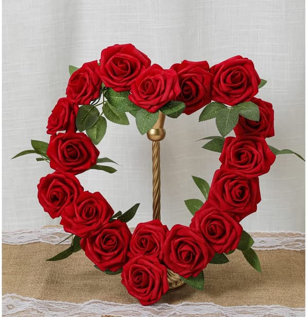 Kunstige Blomster, 25stk Real Touch Skumroser DIY Blomster til