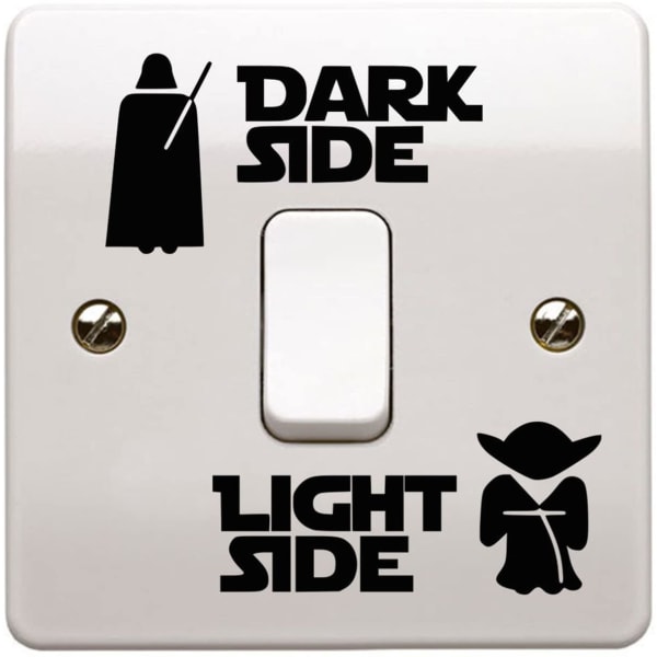 Dark Side Light Side Light Switch Vinyl Decal Sticker