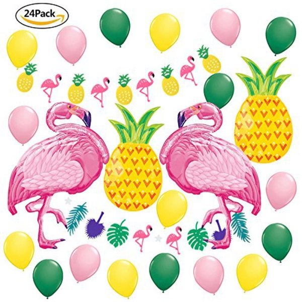 Pink Flamingo Hawaiian Party Ballonger Tropical Arch Garland Kit