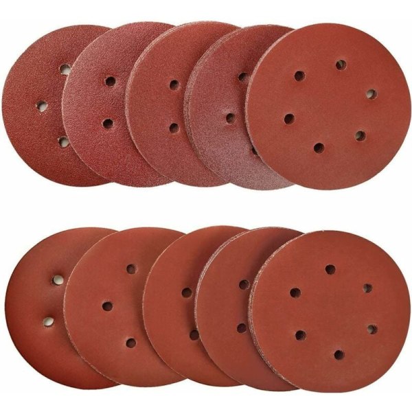 100 Pieces 150mm Sanding Discs Sanding Disc Sanding Discs 40/80/1