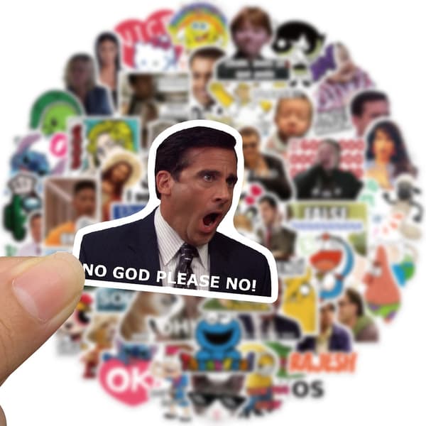 100 st Funny Meme Vinyl Stickers Pack, Stora Bulk Stickers för Lap