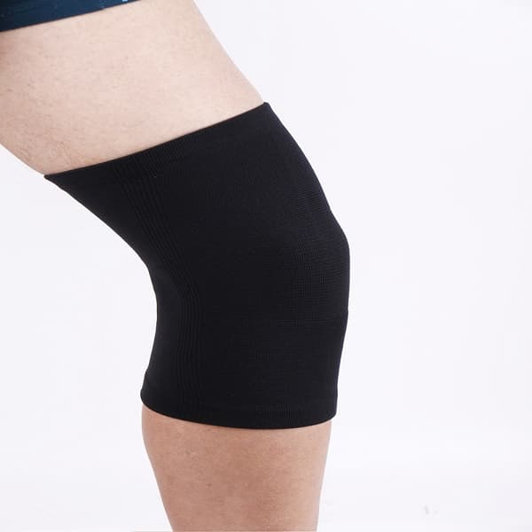 Elastiska knäskydd, stöd och smärtlindring för leder, One Size, Unisex, Svart