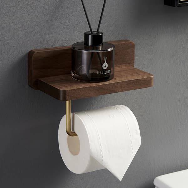 (10x20 CM)Dobbelt installation toiletpapirholder Massivt træ Beec