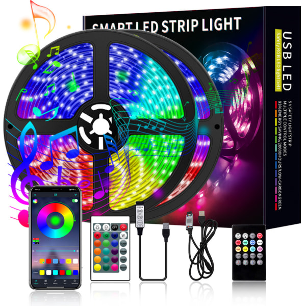 10M LED Strip RGB LED Strip Flerfarget Fleksibel Lys Strip med
