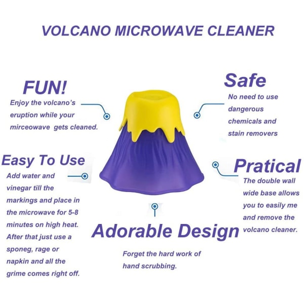 Vulkan Mikrobølgeovnrenser (Lilla) Kjøkkenutstyr Vann og