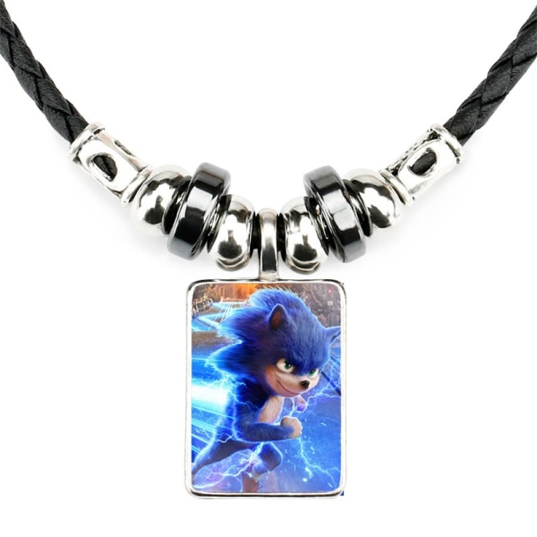 Sonic the Hedgehog Obsidian Pendant Halsband (stil 1)