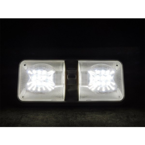 LED-kattovalaisin matkailuautoon, säädettävät matkailuautojen kattovalaisimet, 800LM 96 LED-valoa kytkimellä 12V DC sisävalot päälle/pois-kytkimellä matkailuautoon, veneeseen, asuntovaunuun (2 kpl)